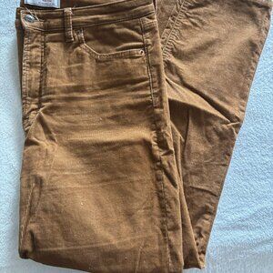 GAP vintage slim high rise caramel corduroy pants